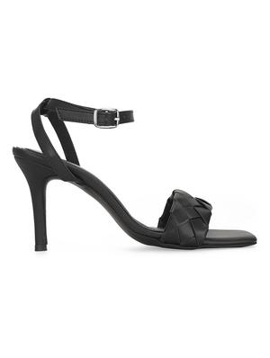 black pu ankle strap sandals - 17734167 - Standard Image - 2
