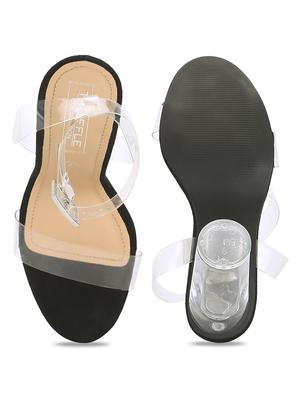 black suede ankle strap sandals - 17734170 - Standard Image - 4