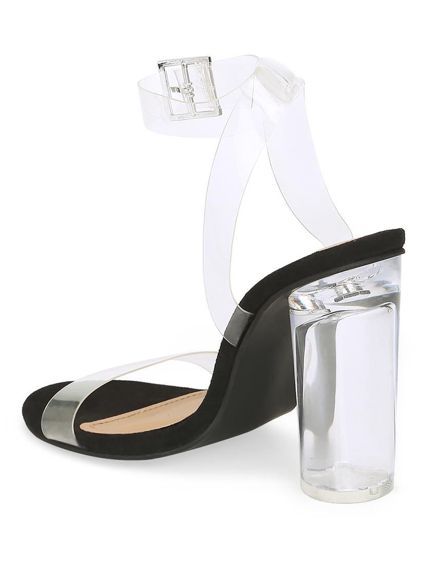 black suede ankle strap sandals - 17734170 - Zoom Image - 3