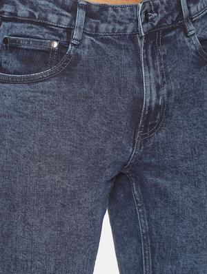 blue stone washed distressed denim jeans - 17734194 - Standard Image - 5