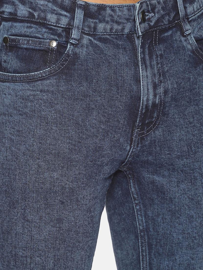 blue stone washed distressed denim jeans - 17734194 - Zoom Image - 5
