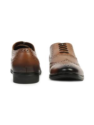 tan leather laceup brouges - 17734315 - Standard Image - 3
