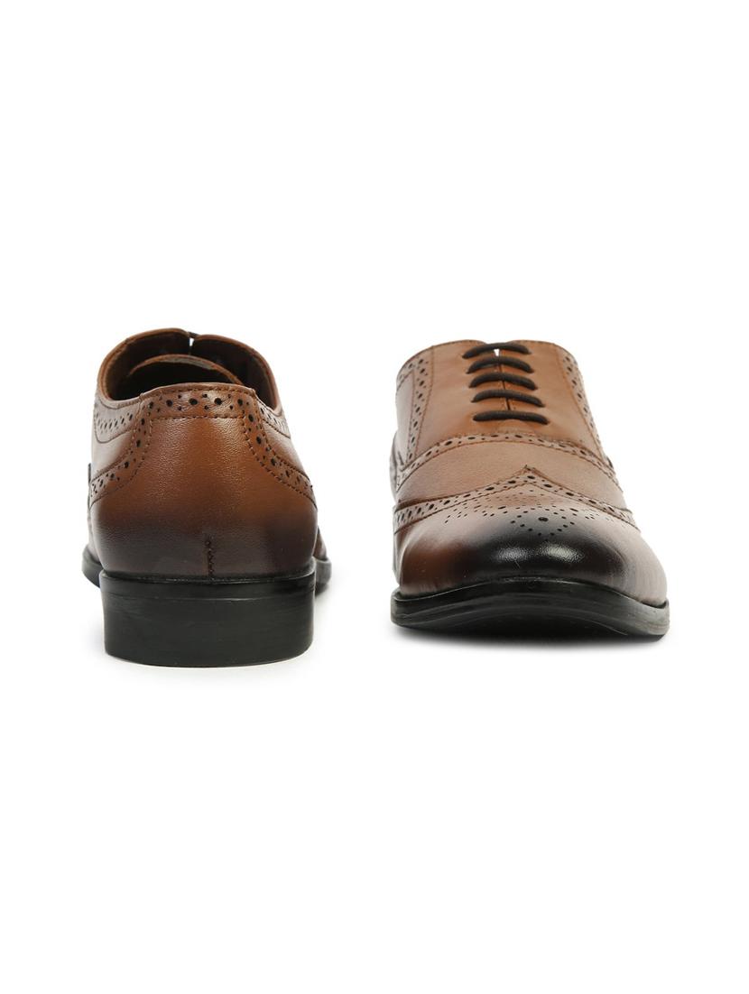 tan leather laceup brouges - 17734315 - Zoom Image - 3