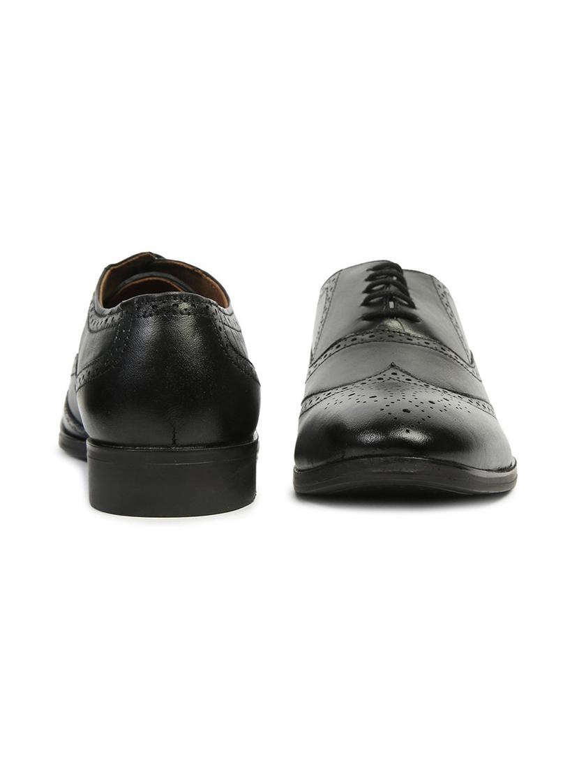 black leather laceup brouges - 17734316 - Zoom Image - 3