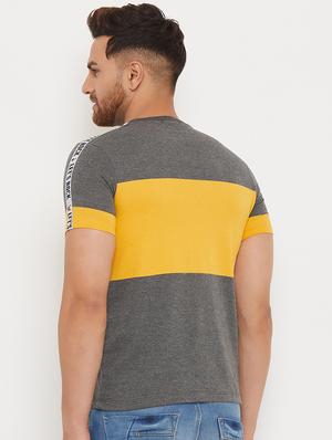 grey chest print t-shirt - 17734352 - Standard Image - 3