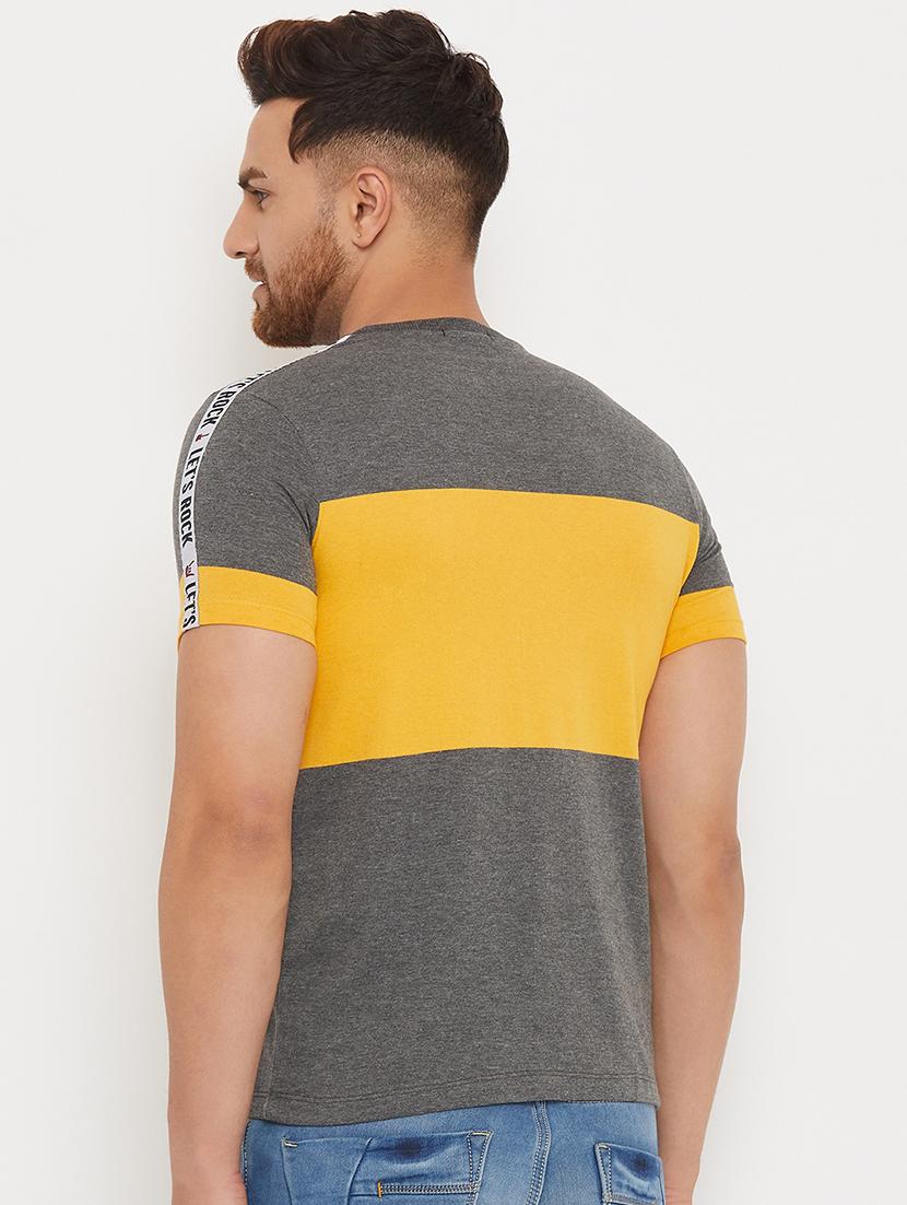 grey chest print t-shirt - 17734352 - Zoom Image - 3
