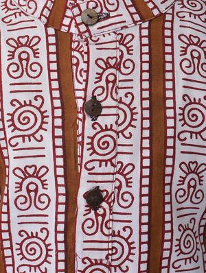 mandarin neck printed kurta with pajama set - 17734393 - Standard Image - 4