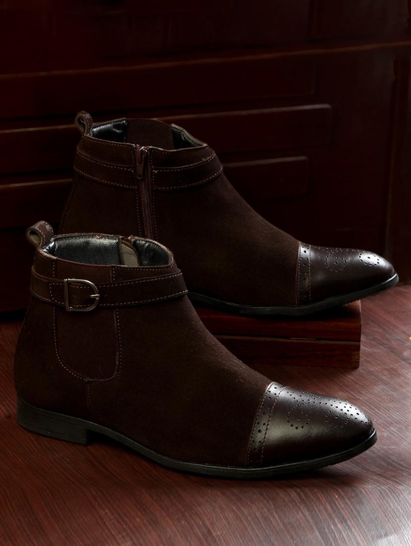 brown leather handicraft boots - 17734566 - Zoom Image - 1