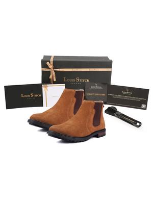 tan leather handicraft boots - 17734567 - Standard Image - 4
