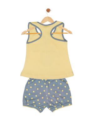 yellow printed shorts set - 17734694 - Standard Image - 2