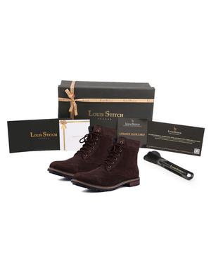 brown leather handicraft boots - 17734702 - Standard Image - 4