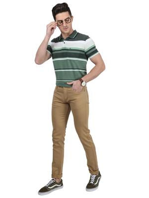 brown solid denim jeans - 17734721 - Standard Image - 4