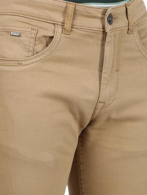 brown solid denim jeans - 17734721 - Standard Image - 5