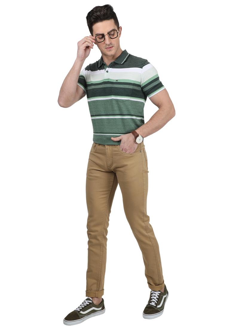 brown solid denim jeans - 17734721 - Zoom Image - 4