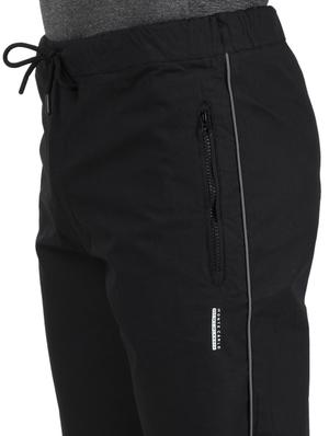 black solid full length track pants - 17734726 - Standard Image - 5