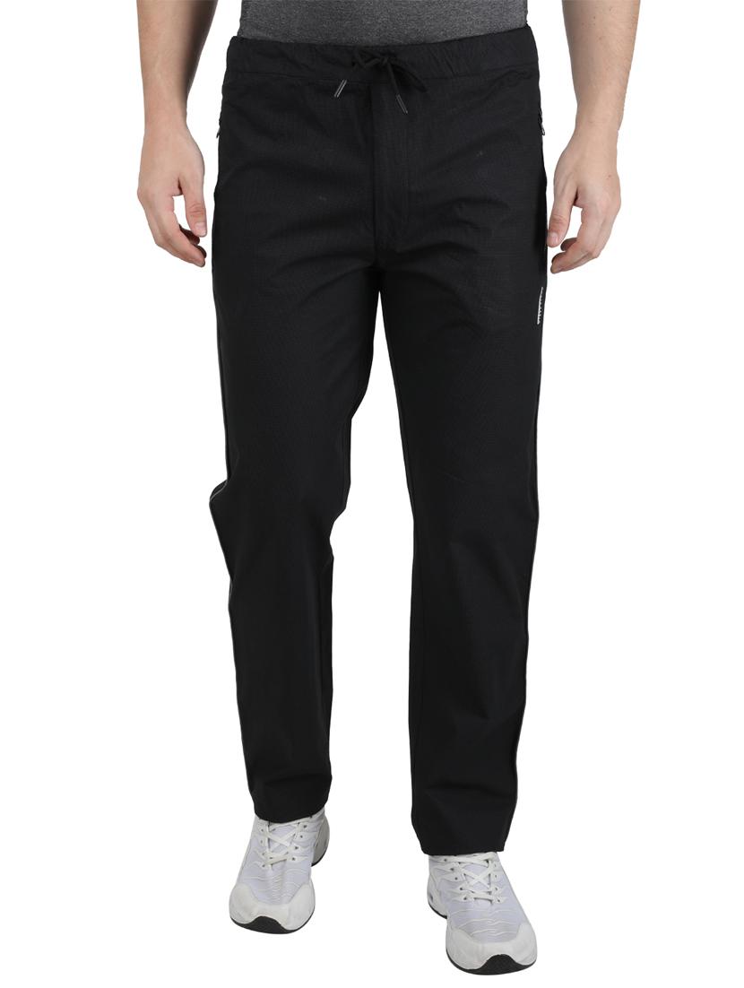black solid full length track pants - 17734726 - Zoom Image - 1