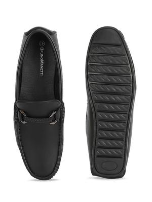 black pu slip on loafers - 17734799 - Standard Image - 4