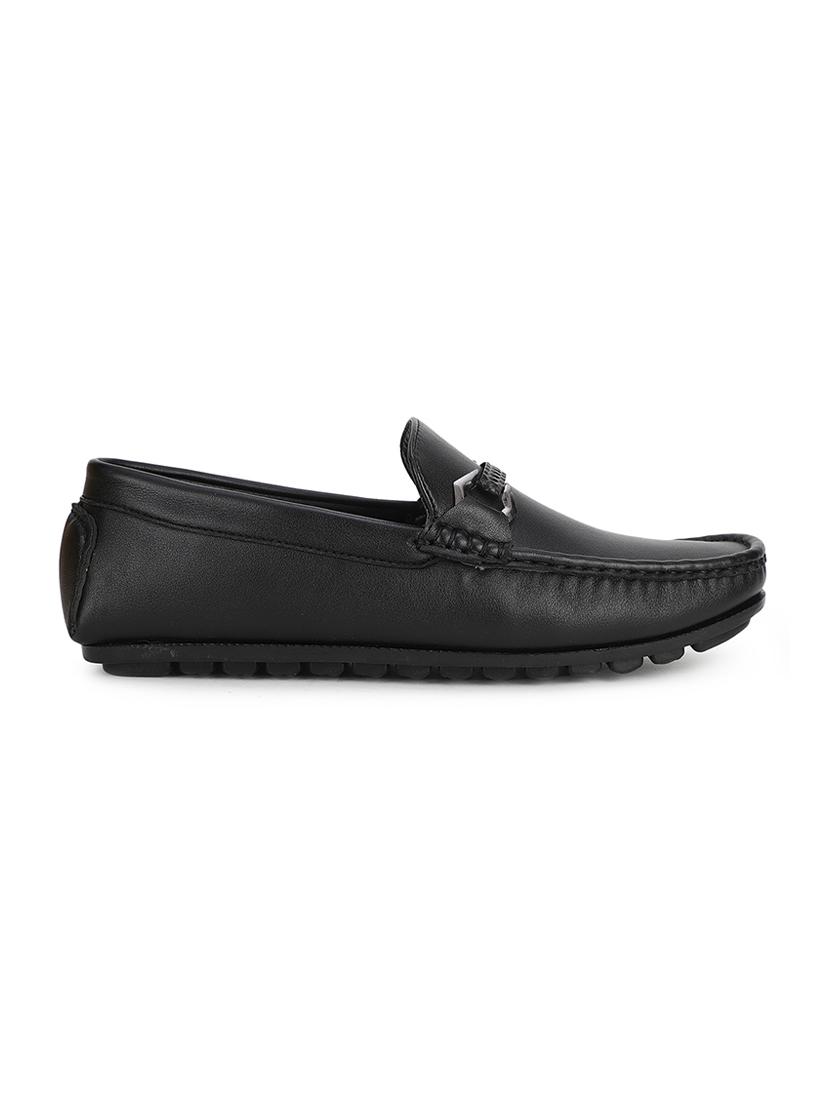 black pu slip on loafers - 17734799 - Zoom Image - 2