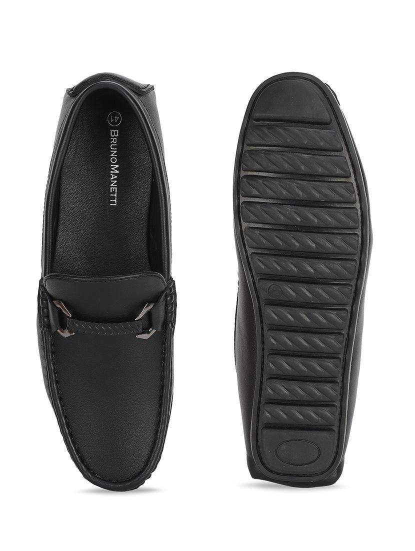 black pu slip on loafers - 17734799 - Zoom Image - 4