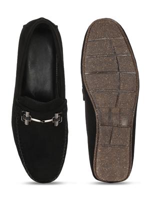 black suede slip on loafers - 17734803 - Standard Image - 4