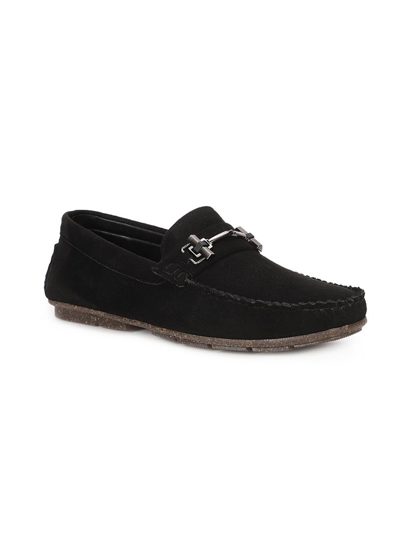 black suede slip on loafers - 17734803 - Zoom Image - 1