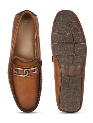 tan pu slip on loafers - 17734811 - Standard Image - 4