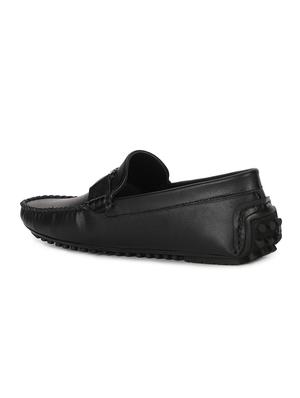 black pu slip on loafers - 17734813 - Standard Image - 3