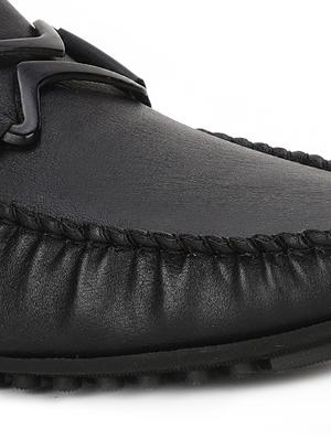 black pu slip on loafers - 17734813 - Standard Image - 5