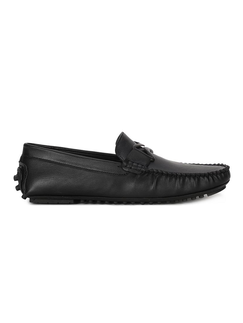 black pu slip on loafers - 17734813 - Zoom Image - 2