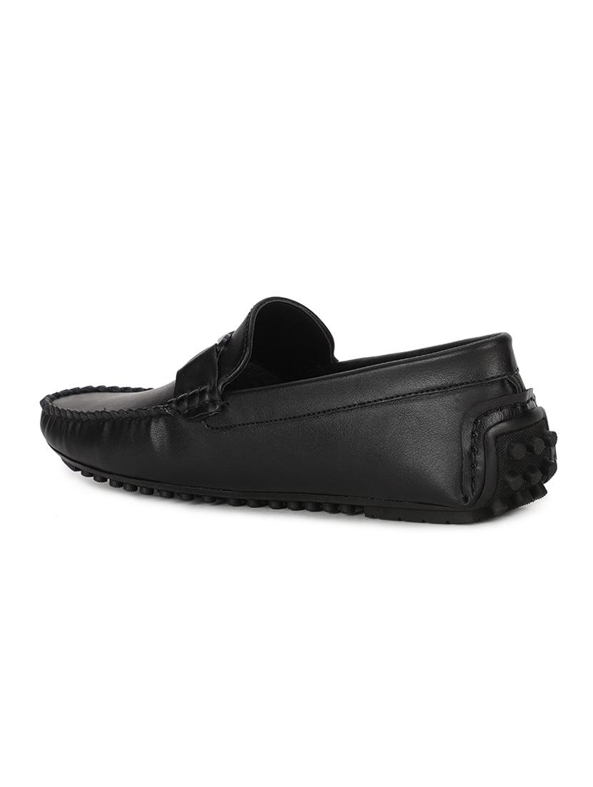 black pu slip on loafers - 17734813 - Zoom Image - 3