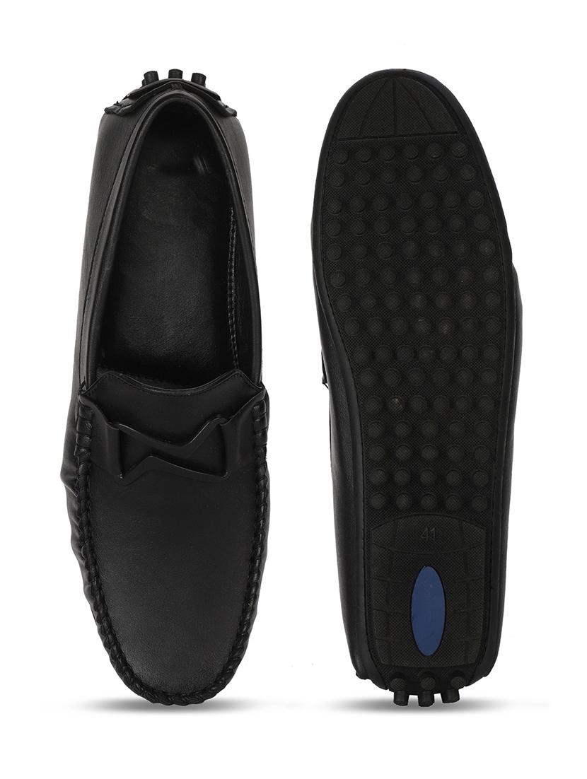 black pu slip on loafers - 17734813 - Zoom Image - 4