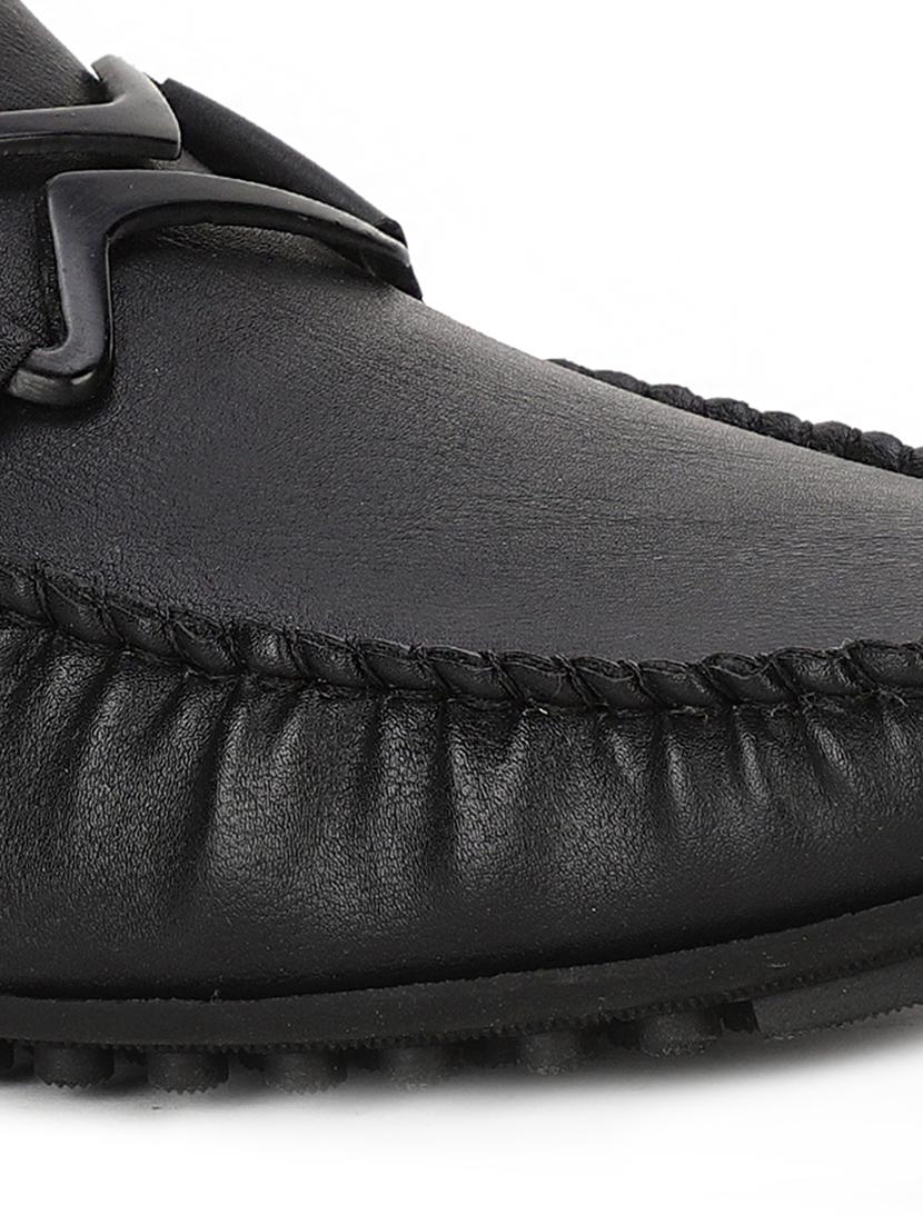 black pu slip on loafers - 17734813 - Zoom Image - 5