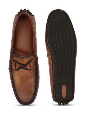 brown pu slip on loafers - 17734814 - Standard Image - 4
