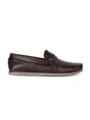 brown pu slip on loafers - 17734821 - Standard Image - 2