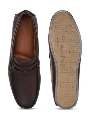 brown pu slip on loafers - 17734821 - Standard Image - 4
