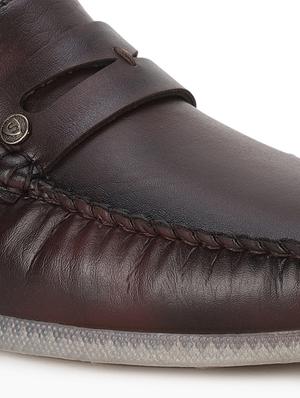 brown pu slip on loafers - 17734821 - Standard Image - 5