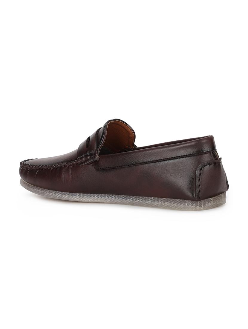brown pu slip on loafers - 17734821 - Zoom Image - 3