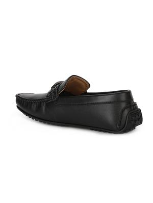 black pu slip on loafers - 17734838 - Standard Image - 3