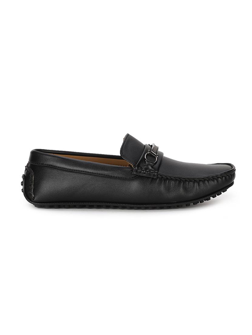black pu slip on loafers - 17734838 - Zoom Image - 2