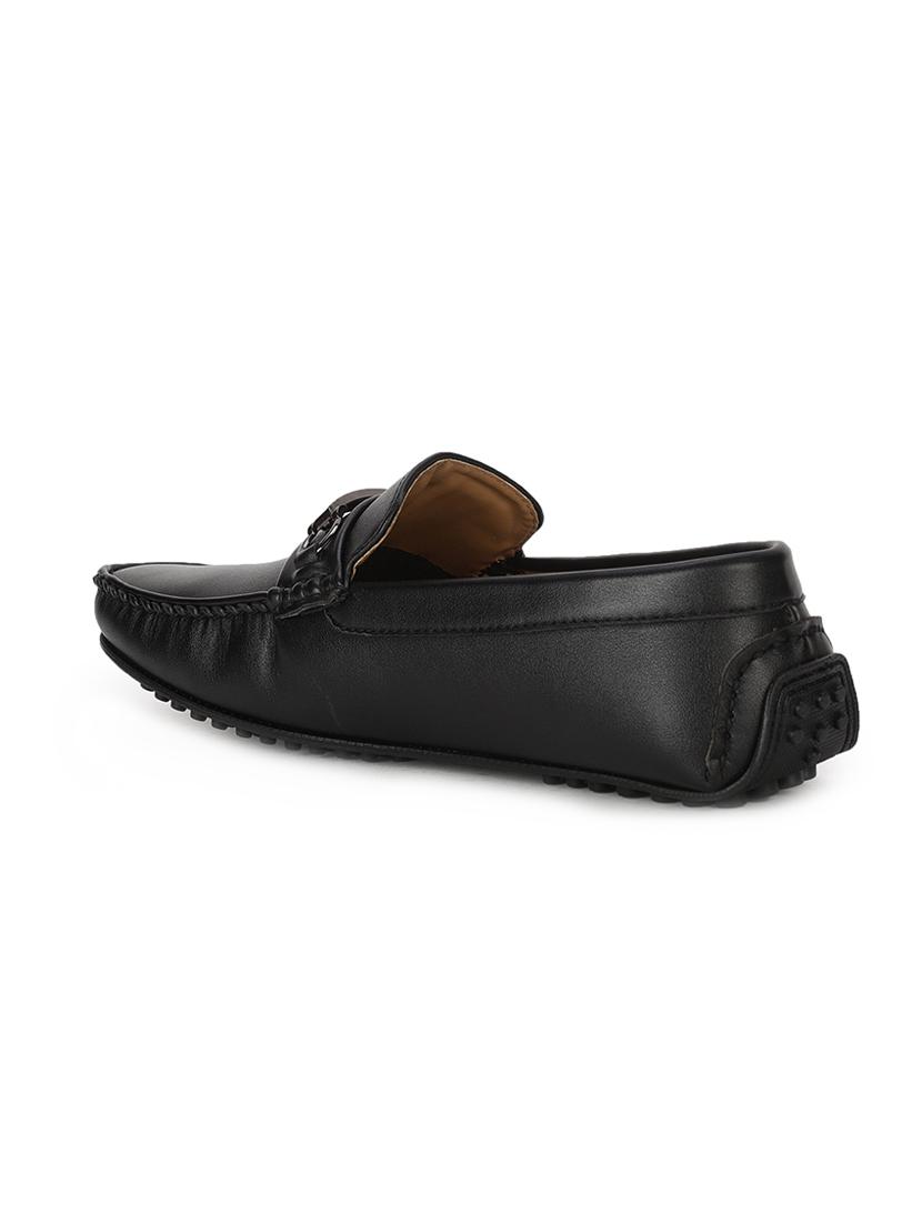 black pu slip on loafers - 17734838 - Zoom Image - 3
