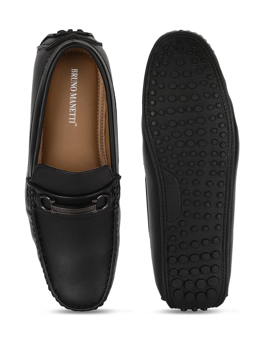 black pu slip on loafers - 17734838 - Zoom Image - 4