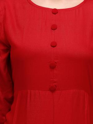 solid flared kurta - 17735044 - Standard Image - 4