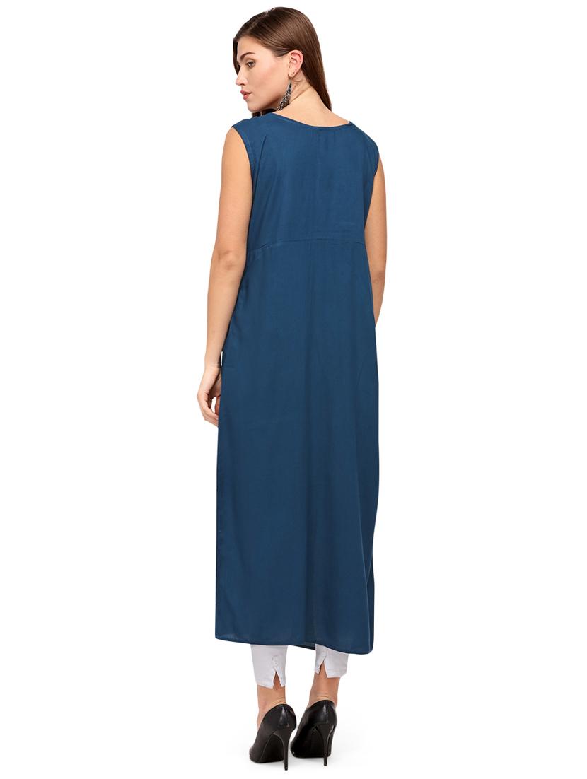 solid layered kurta - 17735058 - Zoom Image - 3