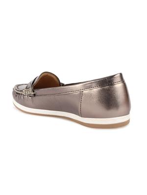 metallic slip on loafers - 17735090 - Standard Image - 3