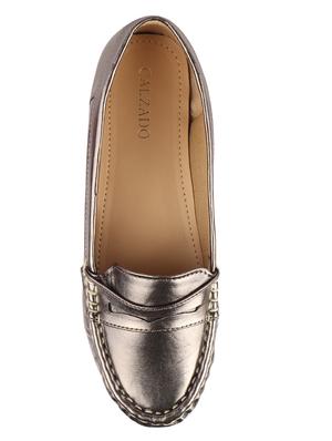 metallic slip on loafers - 17735090 - Standard Image - 4