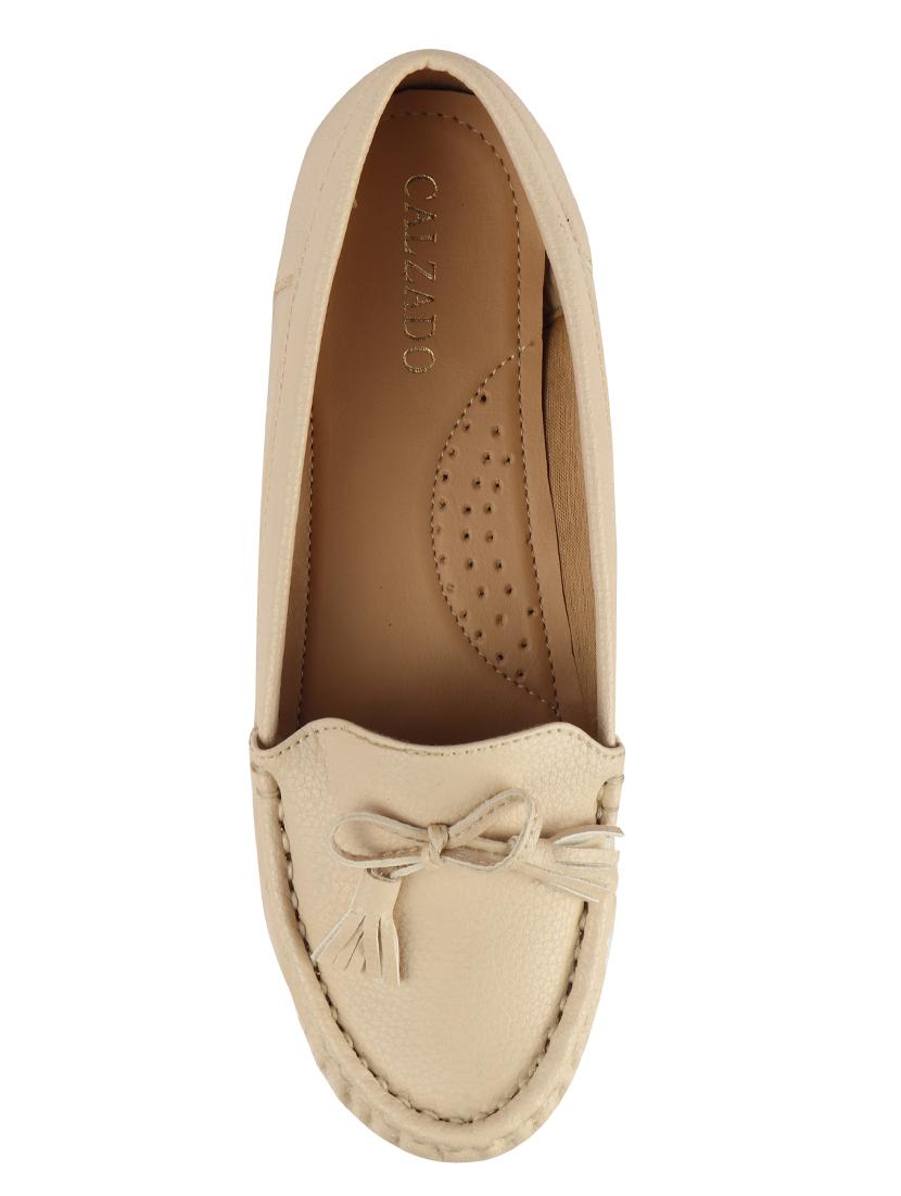 beige slip on loafers - 17735093 - Zoom Image - 4