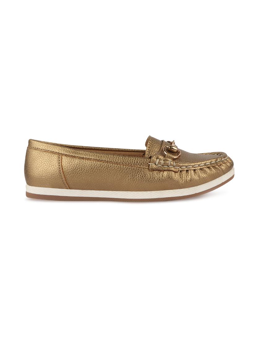 gold slip on loafers - 17735095 - Zoom Image - 2