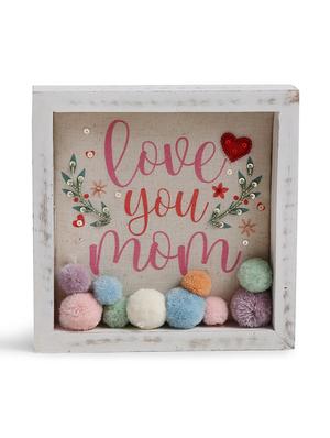love you mom hand crafted pompom wall décor - 17735302 - Standard Image - 2