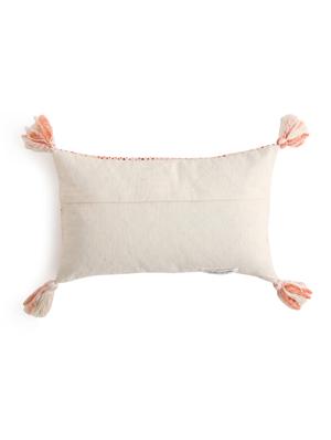 ivory and rust pillow style cushion cover with tassels - 17735340 - Standard Image - 3