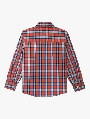 orange checkered shirt - 17735398 - Standard Image - 3